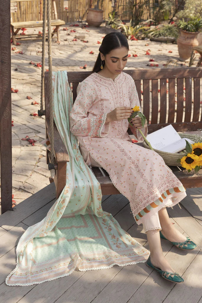 Aabyaan Embroidered Lawn Suits Unstitched 3 Piece ABY23P AP-02 Ria - Summer Collection Brand Mafia by Zonash
