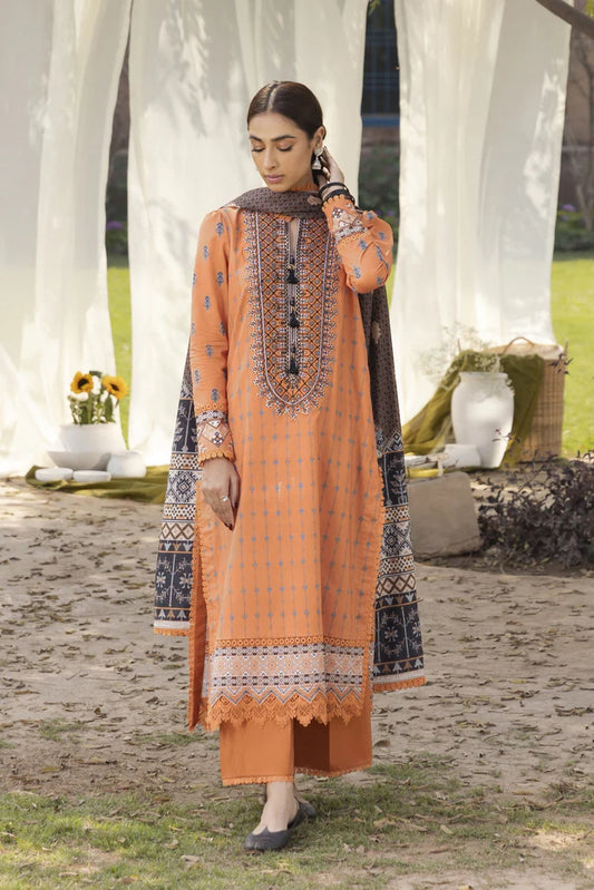 Aabyaan Embroidered Lawn Suits Unstitched 3 Piece ABY23P AP-03 Amira - Summer Collection Brand Mafia by Zonash