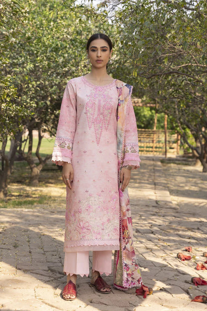 Aabyaan Embroidered Lawn Suits Unstitched 3 Piece ABY23P AP-04 Elmas - Summer Collection Brand Mafia by Zonash