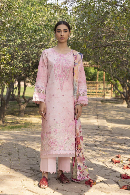 Aabyaan Embroidered Lawn Suits Unstitched 3 Piece ABY23P AP-04 Elmas - Summer Collection Brand Mafia by Zonash