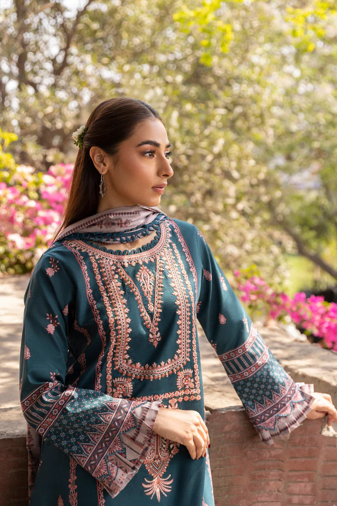 Aabyaan Embroidered Lawn Suits Unstitched 3 Piece ABY23P AP-05 Cyra - Summer Collection Brand Mafia by Zonash