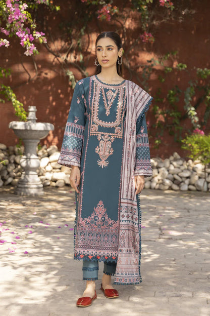 Aabyaan Embroidered Lawn Suits Unstitched 3 Piece ABY23P AP-05 Cyra - Summer Collection Brand Mafia by Zonash