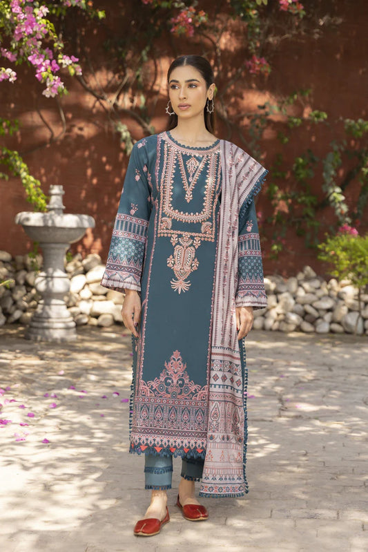Aabyaan Embroidered Lawn Suits Unstitched 3 Piece ABY23P AP-05 Cyra - Summer Collection Brand Mafia by Zonash
