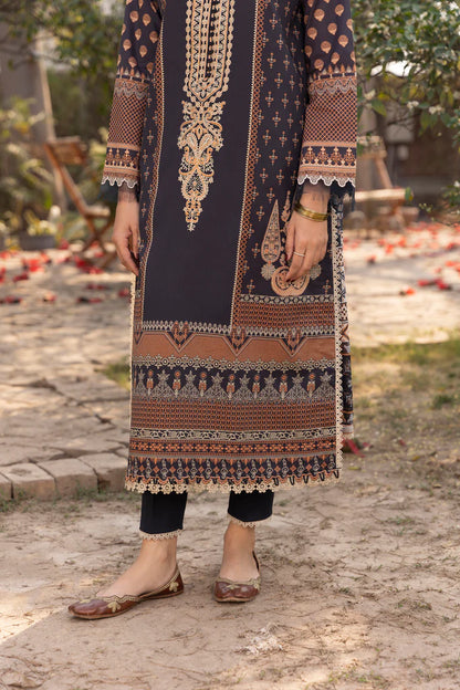 Aabyaan Embroidered Lawn Suits Unstitched 3 Piece ABY23P AP-07 Zaina - Summer Collection Brand Mafia by Zonash