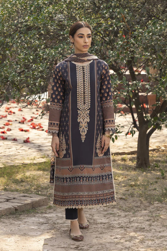 Aabyaan Embroidered Lawn Suits Unstitched 3 Piece ABY23P AP-07 Zaina - Summer Collection Brand Mafia by Zonash