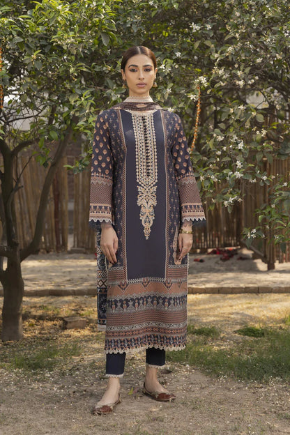 Aabyaan Embroidered Lawn Suits Unstitched 3 Piece ABY23P AP-07 Zaina - Summer Collection Brand Mafia by Zonash