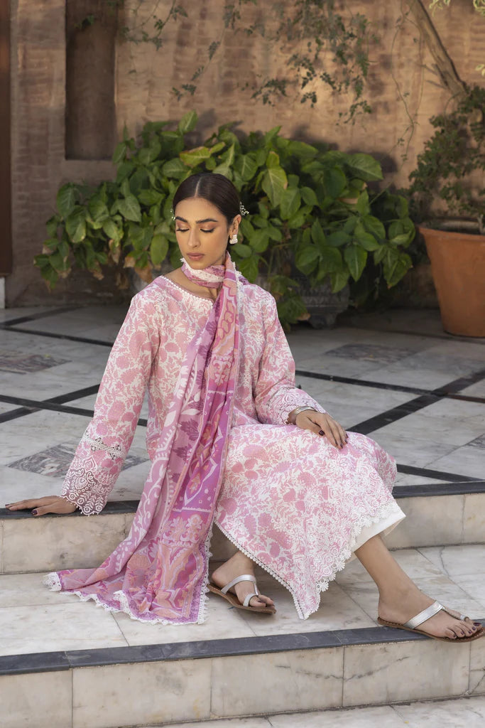 Aabyaan Embroidered Lawn Suits Unstitched 3 Piece ABY23P AP-08 Janaan - Summer Collection Brand Mafia by Zonash