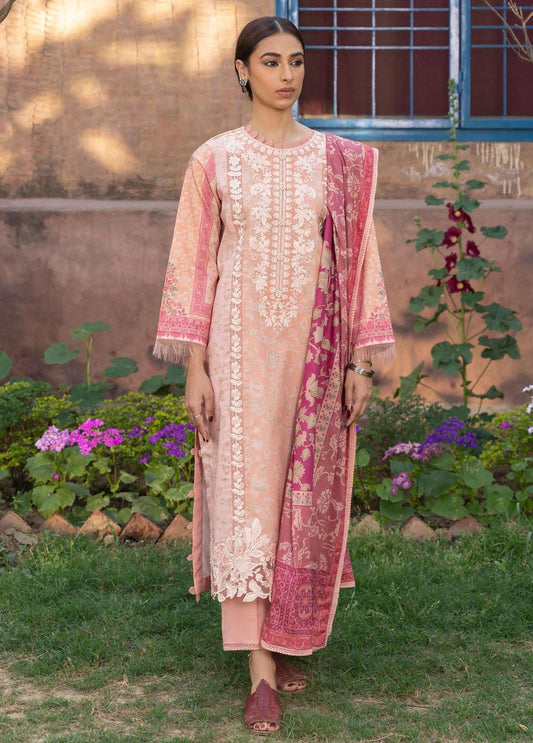 Aabyaan Embroidered Lawn Suits Unstitched 3 Piece ABY23P AP-09 Hanna - Summer Collection Brand Mafia by Zonash
