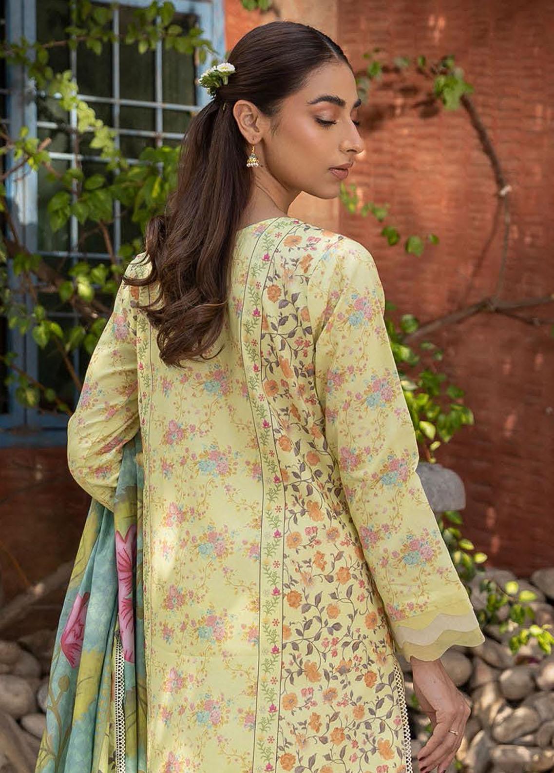 Aabyaan Embroidered Lawn Suits Unstitched 3 Piece ABY23P AP-10 Alyara - Summer Collection Brand Mafia by Zonash