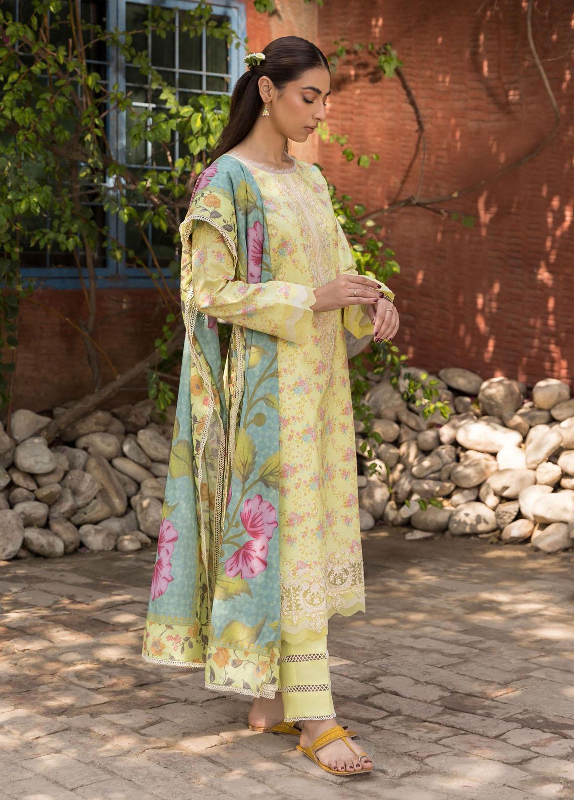 Aabyaan Embroidered Lawn Suits Unstitched 3 Piece ABY23P AP-10 Alyara - Summer Collection Brand Mafia by Zonash