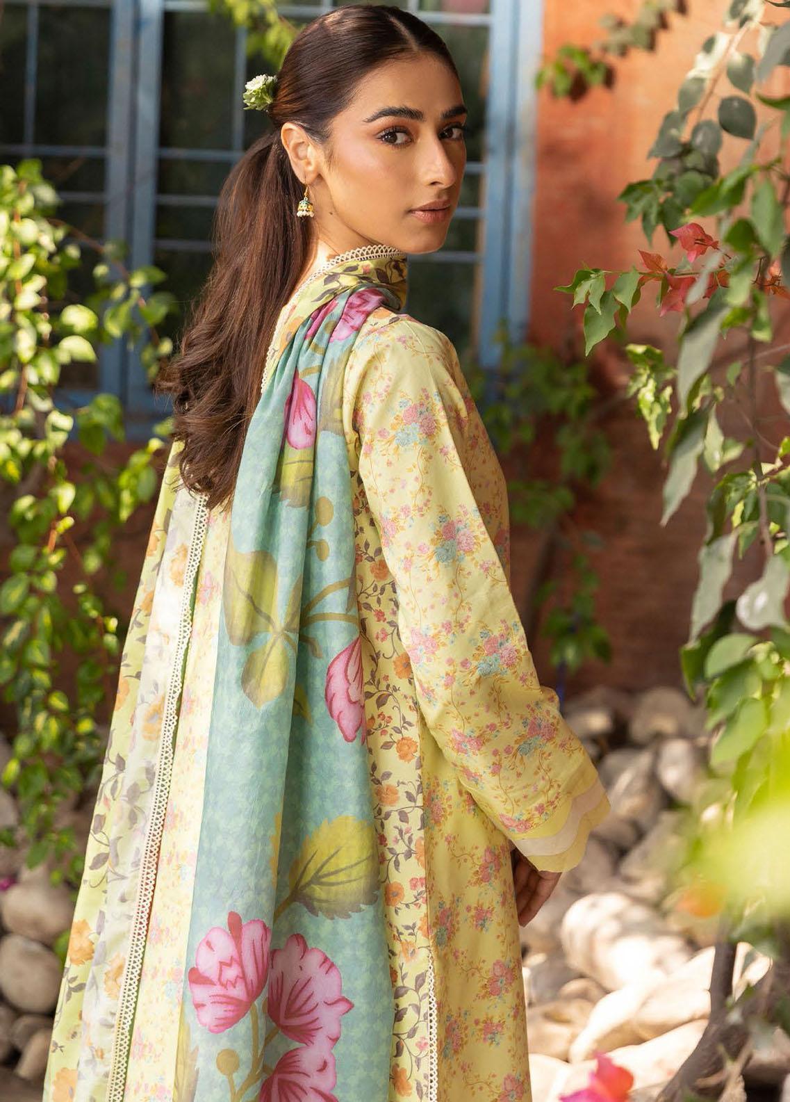 Aabyaan Embroidered Lawn Suits Unstitched 3 Piece ABY23P AP-10 Alyara - Summer Collection Brand Mafia by Zonash