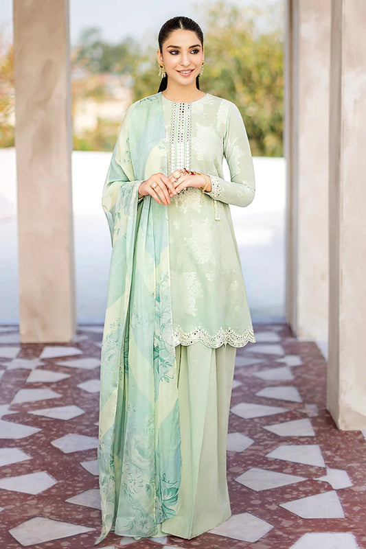 Cross Stitch Embroidered Jacquard Suits Unstitched 3 Piece CS23EL 03 Eden Glow - Eid Collection Brand Mafia by Zonash