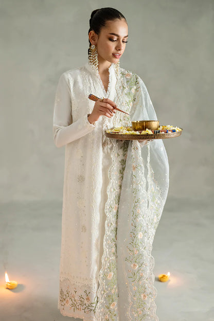 Cross Stitch Embroidered Lawn Suits Unstitched 3 Piece CS23EL 09 Blue Fog - Eid Collection Brand Mafia by Zonash