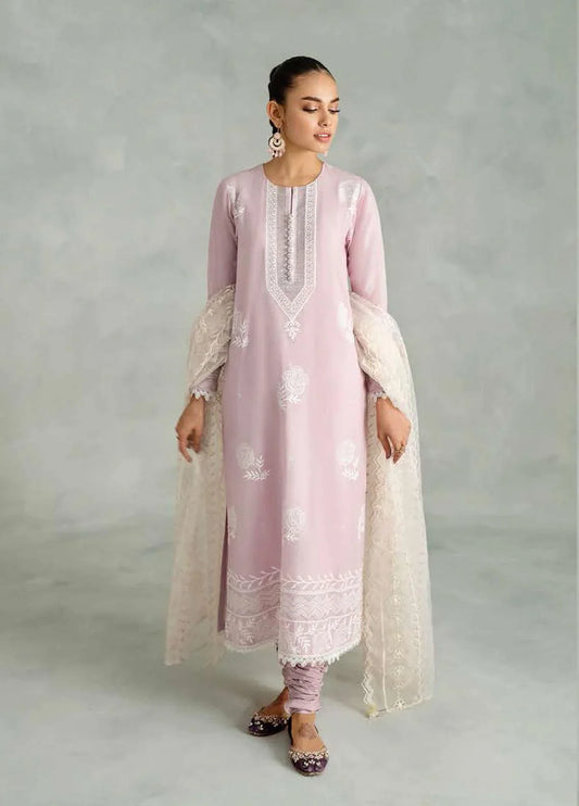 Cross Stitch Embroidered Lawn Suits Unstitched 3 Piece CS23EL 11 Perse Aura - Eid Collection Brand Mafia by Zonash