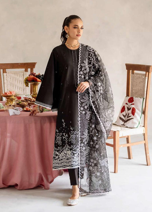 Cross Stitch Embroidered Lawn Suits Unstitched 3 Piece CS23EL 12 Shaded Hue - Eid Collection Brand Mafia by Zonash