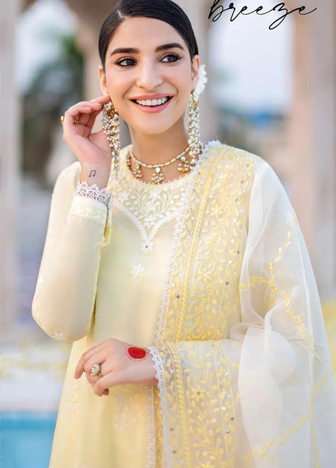 Cross Stitch Embroidered Lawn Suits Unstitched 3 Piece CS23EL 13 Summer Breeze - Eid Collection Brand Mafia by Zonash
