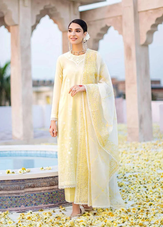 Cross Stitch Embroidered Lawn Suits Unstitched 3 Piece CS23EL 13 Summer Breeze - Eid Collection Brand Mafia by Zonash