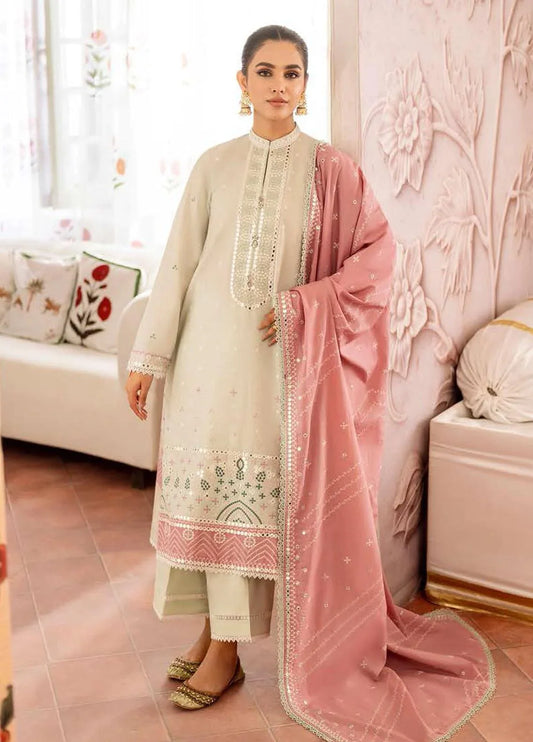 Cross Stitch Embroidered Lawn Suits Unstitched 3 Piece CS23EL 15 Verdell Sage - Eid Collection Brand Mafia by Zonash