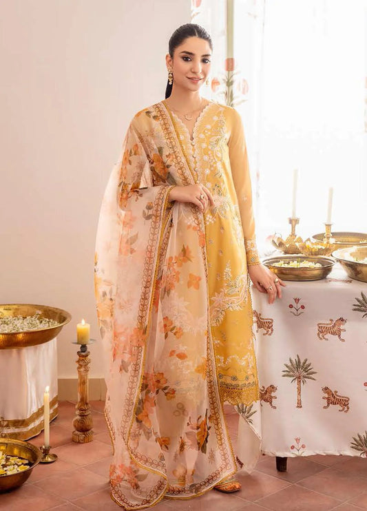 Cross Stitch Embroidered Lawn Suits Unstitched 3 Piece CS23EL 16 Vigour Floret - Eid Collection Brand Mafia by Zonash