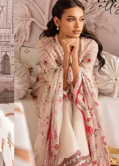 Cross Stitch Embroidered Lawn Suits Unstitched 3 Piece CS23EL 17 Classic Alley - Eid Collection Brand Mafia by Zonash