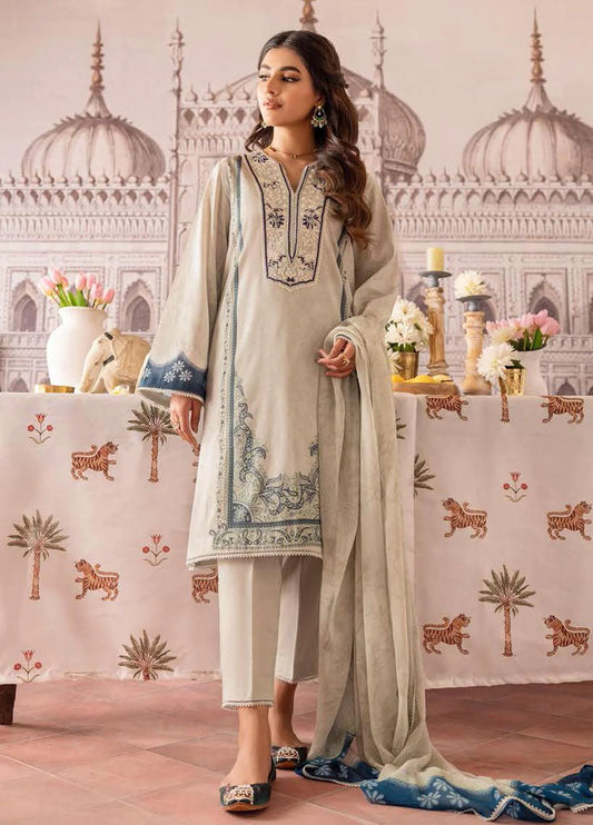 Cross Stitch Embroidered Lawn Suits Unstitched 3 Piece CS23EL 20 Minty Meadow - Eid Collection Brand Mafia by Zonash