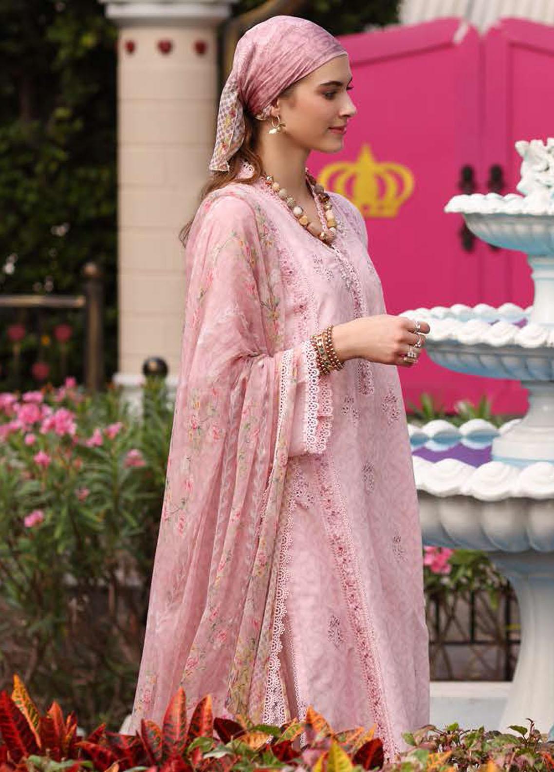 Noor by Saadia Asad Embroidered Lawn Suits Unstitched 3 Piece NSA23P D3-B - Luxury Collection Brand Mafia by Zonash
