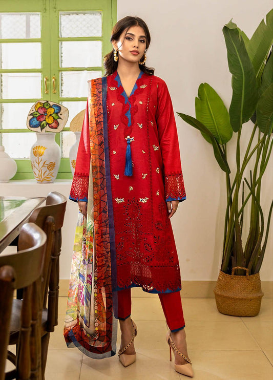 Roheenaz Embroidered Lawn Suits Unstitched 3 Piece 01-B Shiza - Summer Collection Brand Mafia by Zonash