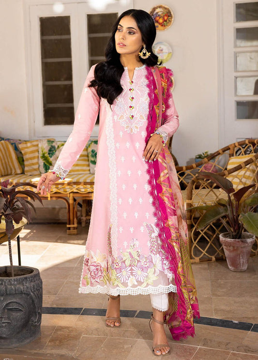 Roheenaz Embroidered Lawn Suits Unstitched 3 Piece 04-B Malaeka - Summer Collection Brand Mafia by Zonash