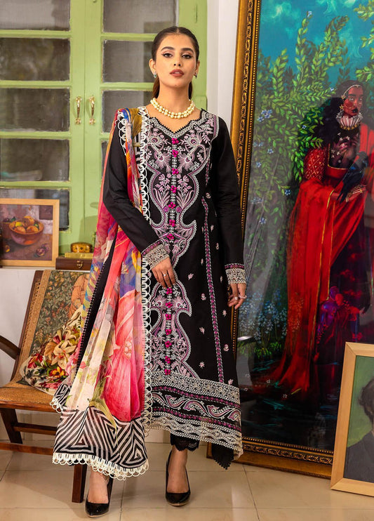 Roheenaz Embroidered Lawn Suits Unstitched 3 Piece 08-B Rani - Summer Collection Brand Mafia by Zonash