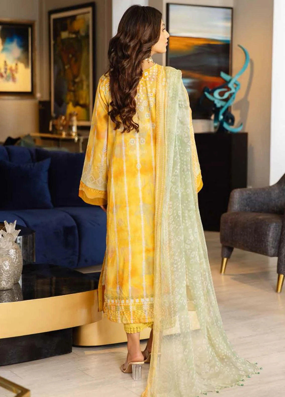 Signature Prints By Nureh Printed Lawn Suits Unstitched 3 Piece NU23L SP-47 - Summer Collection Brand Mafia by Zonash