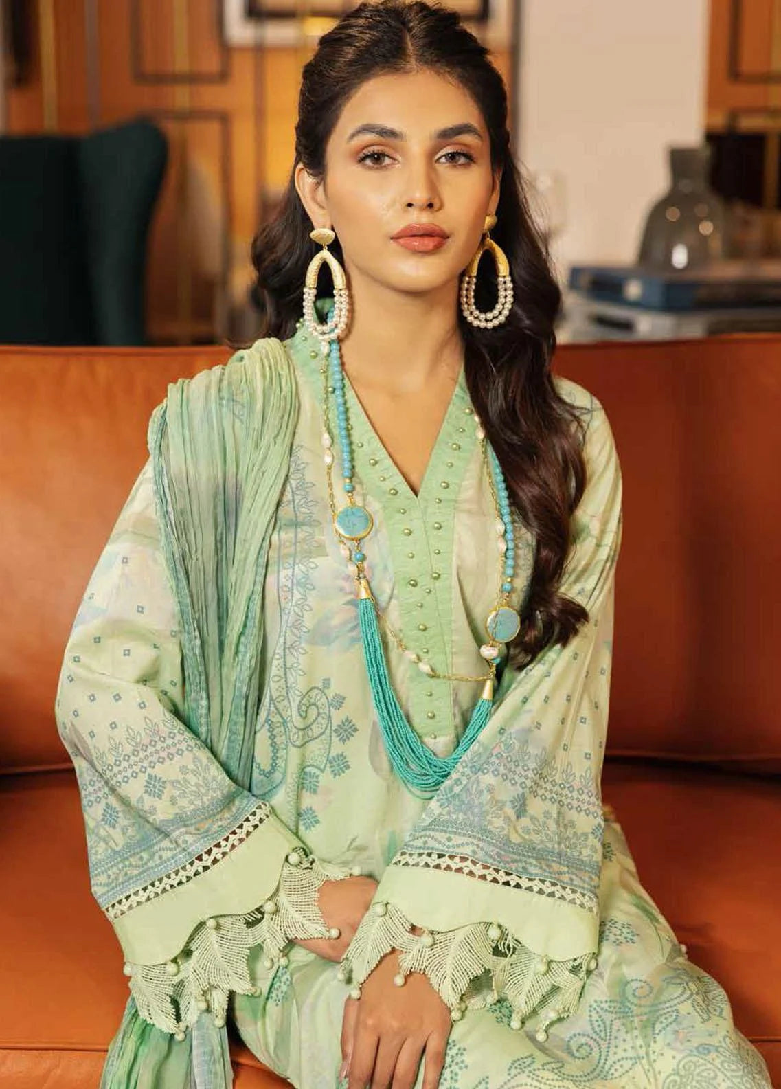 Signature Prints By Nureh Printed Lawn Suits Unstitched 3 Piece NU23L SP-48 - Summer Collection Brand Mafia by Zonash