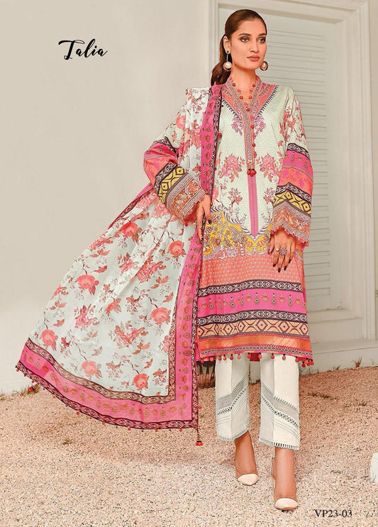 Viva Prints by Anaya Printed Lawn Suits Unstitched 3 Piece VP23-03 Talia - Summer Collection Brand Mafia by Zonash