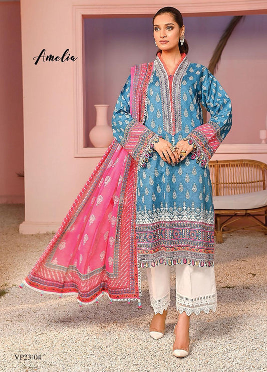 Viva Prints by Anaya Printed Lawn Suits Unstitched 3 Piece VP23-04 Amelia - Summer Collection Brand Mafia by Zonash