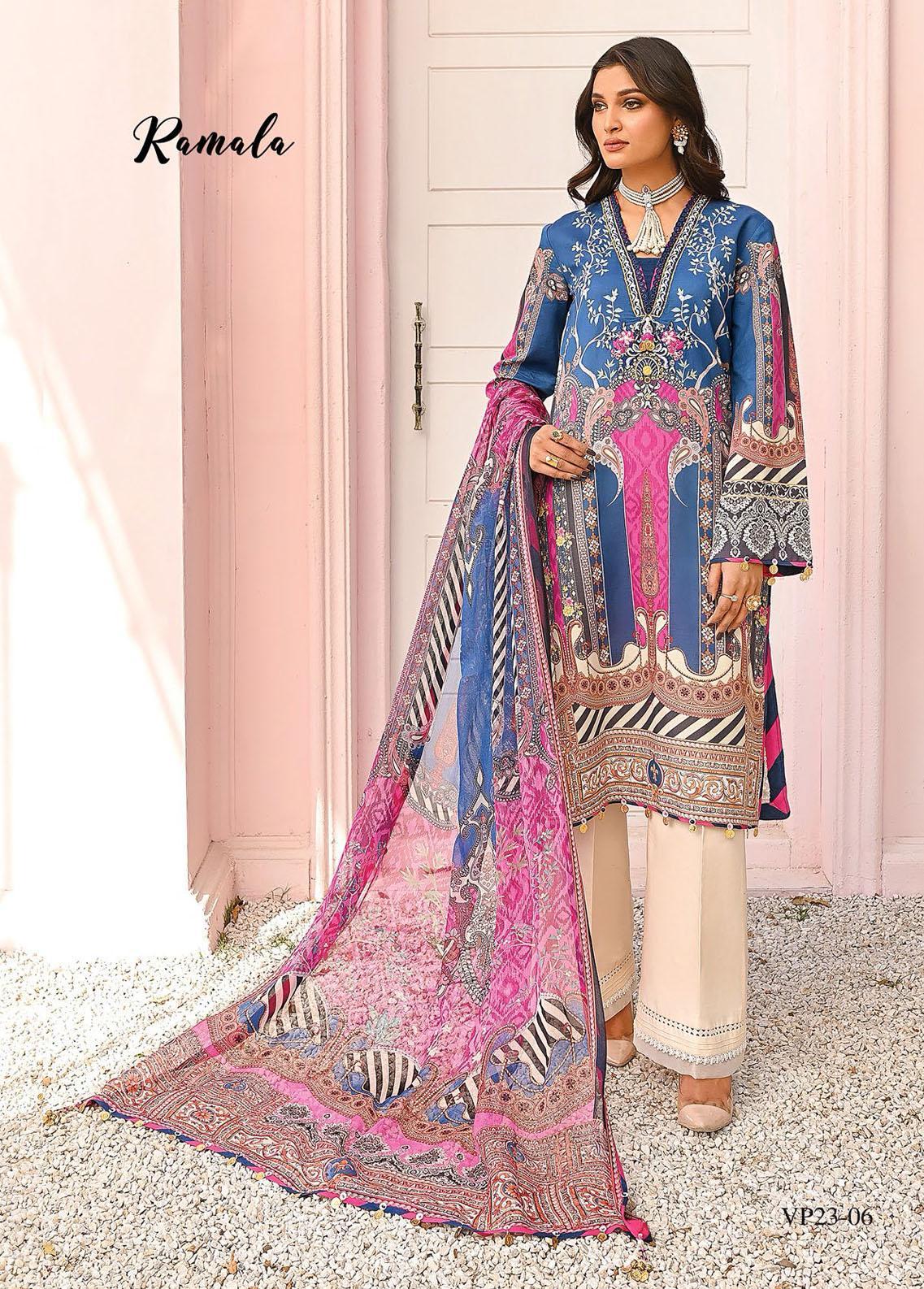 Viva Prints by Anaya Printed Lawn Suits Unstitched 3 Piece VP23-06 Ramala - Summer Collection Brand Mafia by Zonash