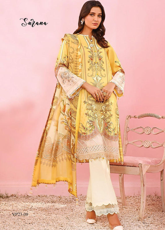 Viva Prints by Anaya Printed Lawn Suits Unstitched 3 Piece VP23-09 Surana - Summer Collection Brand Mafia by Zonash