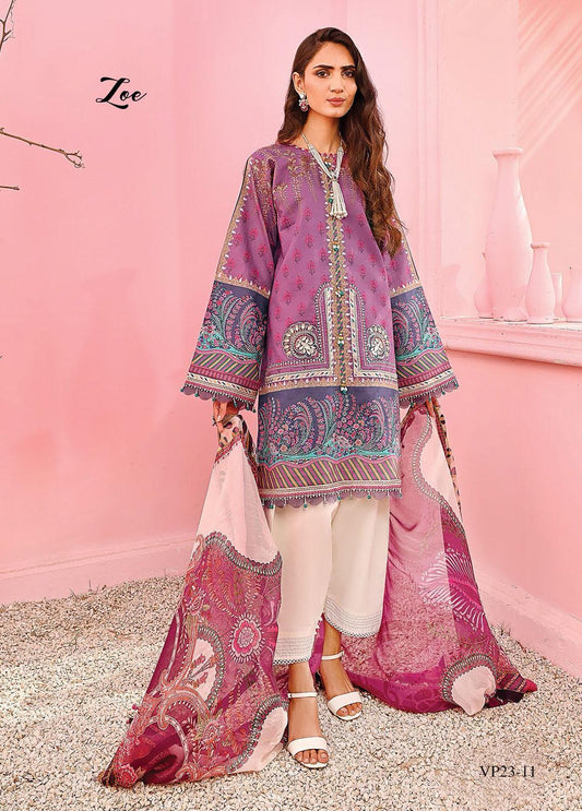 Viva Prints by Anaya Printed Lawn Suits Unstitched 3 Piece VP23-11 Zoe - Summer Collection Brand Mafia by Zonash