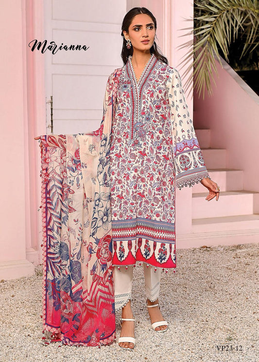 Viva Prints by Anaya Printed Lawn Suits Unstitched 3 Piece VP23-12 Marianna - Summer Collection Brand Mafia by Zonash